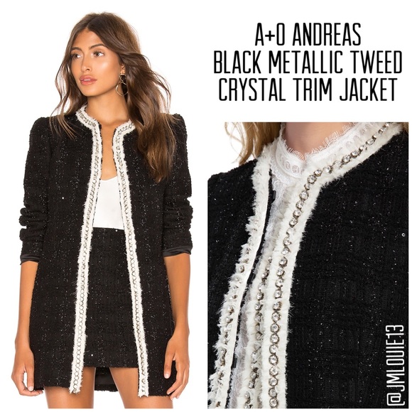 Alice + Olivia Jackets & Blazers - 🎀SOLD🎀Alice Olivia Andreas Tweed Crystal Jacket